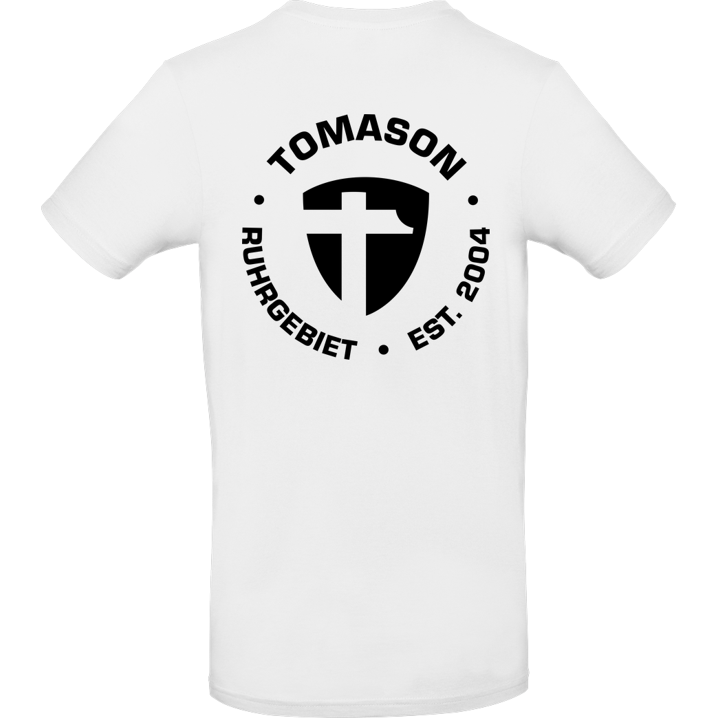 Tomason Tomason - Logo rund T-Shirt B&C EXACT 190 - Weiß