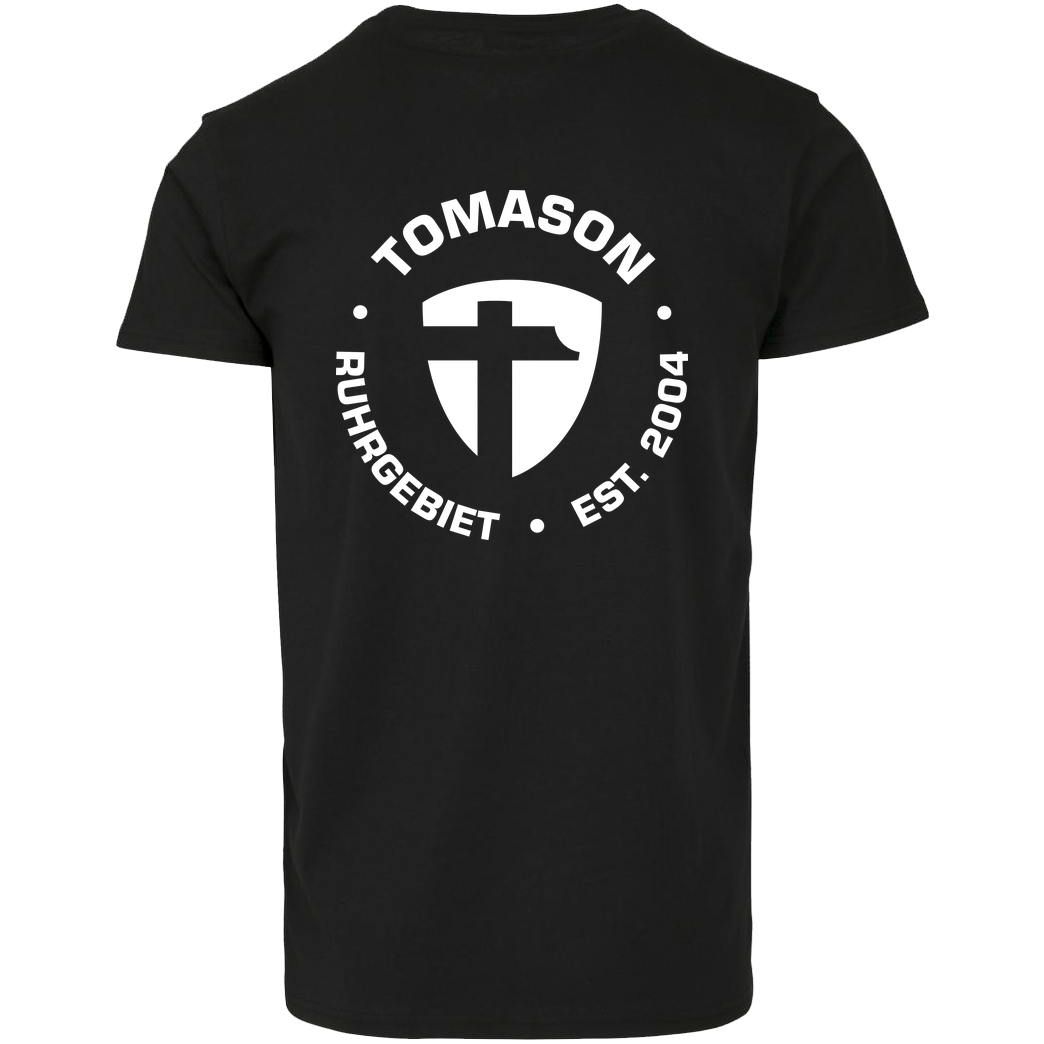 Tomason Tomason - Logo rund T-Shirt Hausmarke T-Shirt  - Schwarz