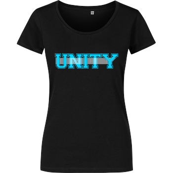 Unity-Life - College Logo Damenshirt schwarz