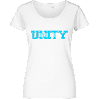 Unity-Life - College Logo Damenshirt weiss