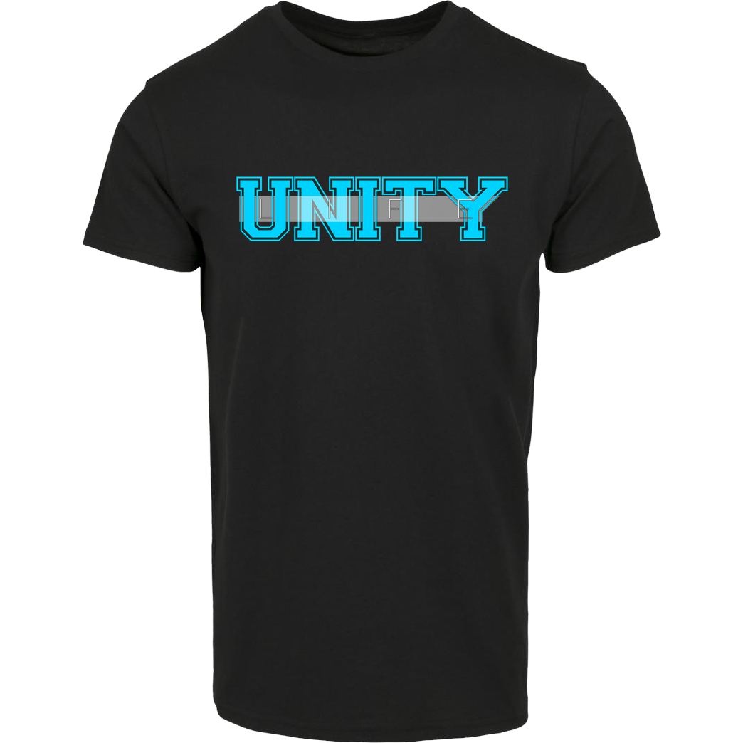 ScriptOase Unity-Life - College Logo T-Shirt Hausmarke T-Shirt  - Schwarz