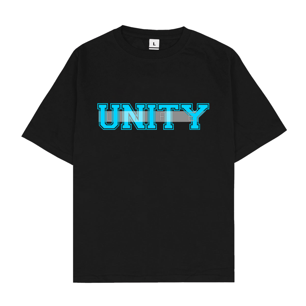 ScriptOase Unity-Life - College Logo T-Shirt Oversize T-Shirt - Schwarz