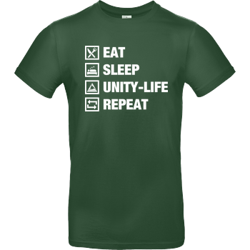 Unity-Life - Eat, Sleep, Repeat B&C EXACT 190 - Flaschengrün
