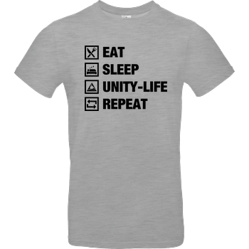 Unity-Life - Eat, Sleep, Repeat B&C EXACT 190 - heather grey