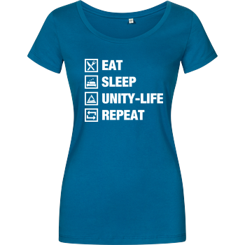Unity-Life - Eat, Sleep, Repeat Damenshirt petrol