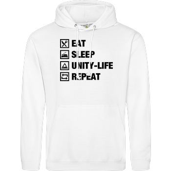Unity-Life - Eat, Sleep, Repeat JH Hoodie - Weiß
