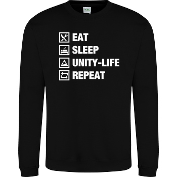 Unity-Life - Eat, Sleep, Repeat JH Sweatshirt - Schwarz