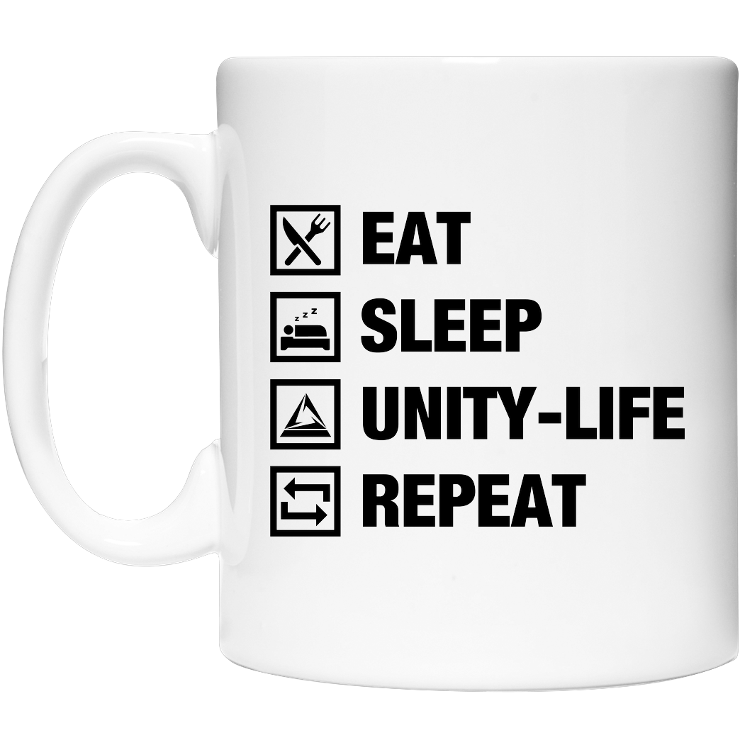 ScriptOase Unity-Life - Eat, Sleep, Repeat Sonstiges Tasse