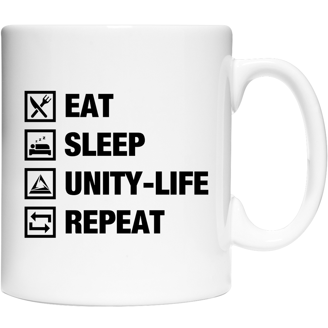 ScriptOase Unity-Life - Eat, Sleep, Repeat Sonstiges Tasse