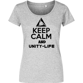 Unity-Life - Keep Calm Damenshirt heather grey