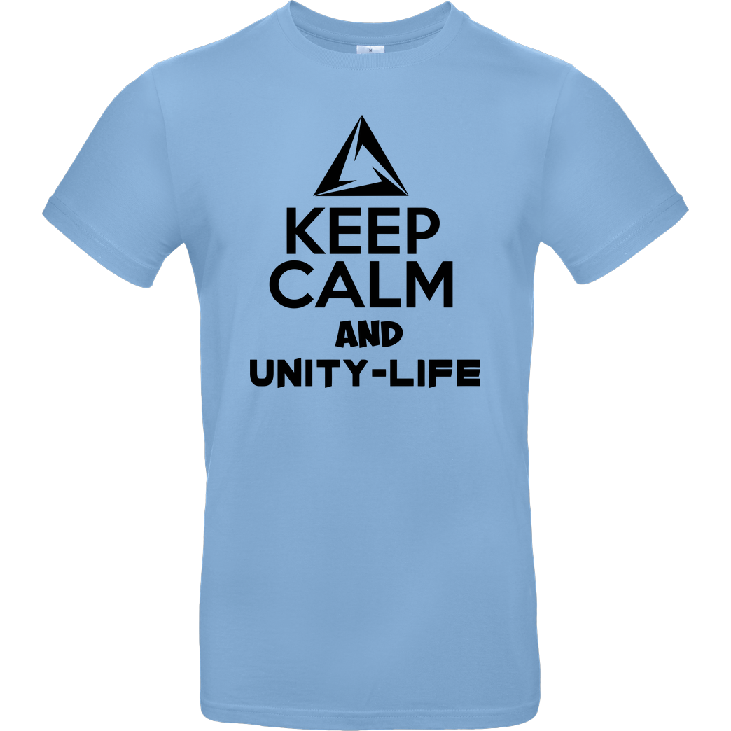 ScriptOase Unity-Life - Keep Calm T-Shirt B&C EXACT 190 - Hellblau