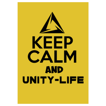 Unity-Life - Keep Calm Kunstdruck gelb