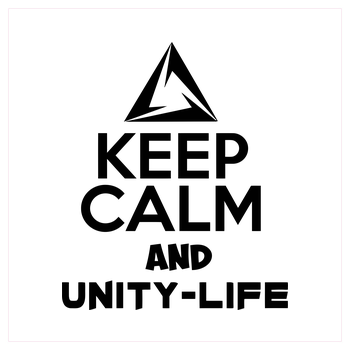 Unity-Life - Keep Calm Kunstdruck Quadrat weiß