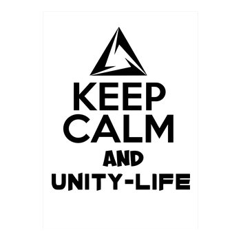 Unity-Life - Keep Calm Kunstdruck weiss