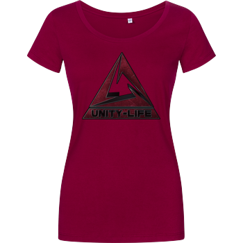 Unity-Life - Logo burgundy Damenshirt berry