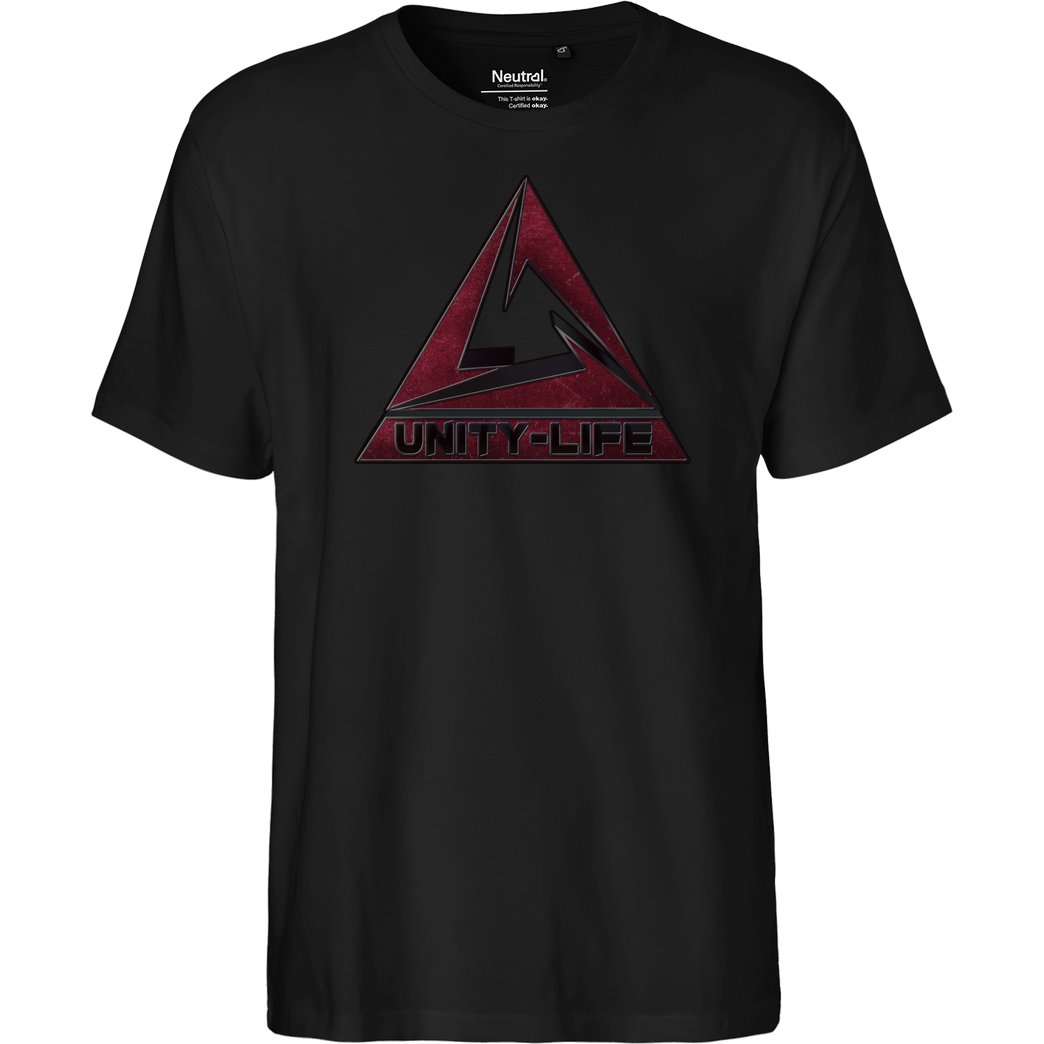 ScriptOase Unity-Life - Logo burgundy T-Shirt Fairtrade T-Shirt - schwarz