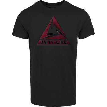 Unity-Life - Logo burgundy Hausmarke T-Shirt  - Schwarz