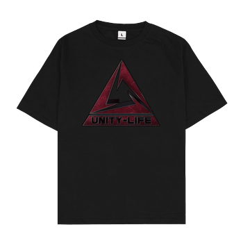 Unity-Life - Logo burgundy Oversize T-Shirt - Schwarz