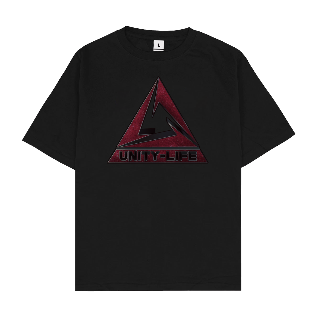ScriptOase Unity-Life - Logo burgundy T-Shirt Oversize T-Shirt - Schwarz