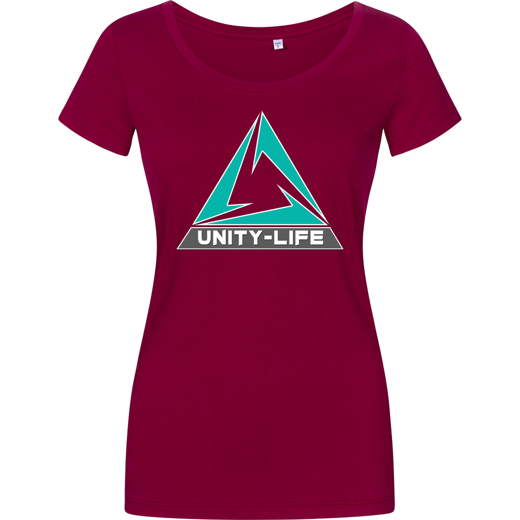 ScriptOase Unity-Life - Logo green T-Shirt Damenshirt berry