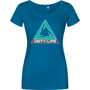 Unity-Life - Logo green Damenshirt petrol