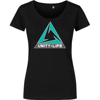 Unity-Life - Logo green Damenshirt schwarz