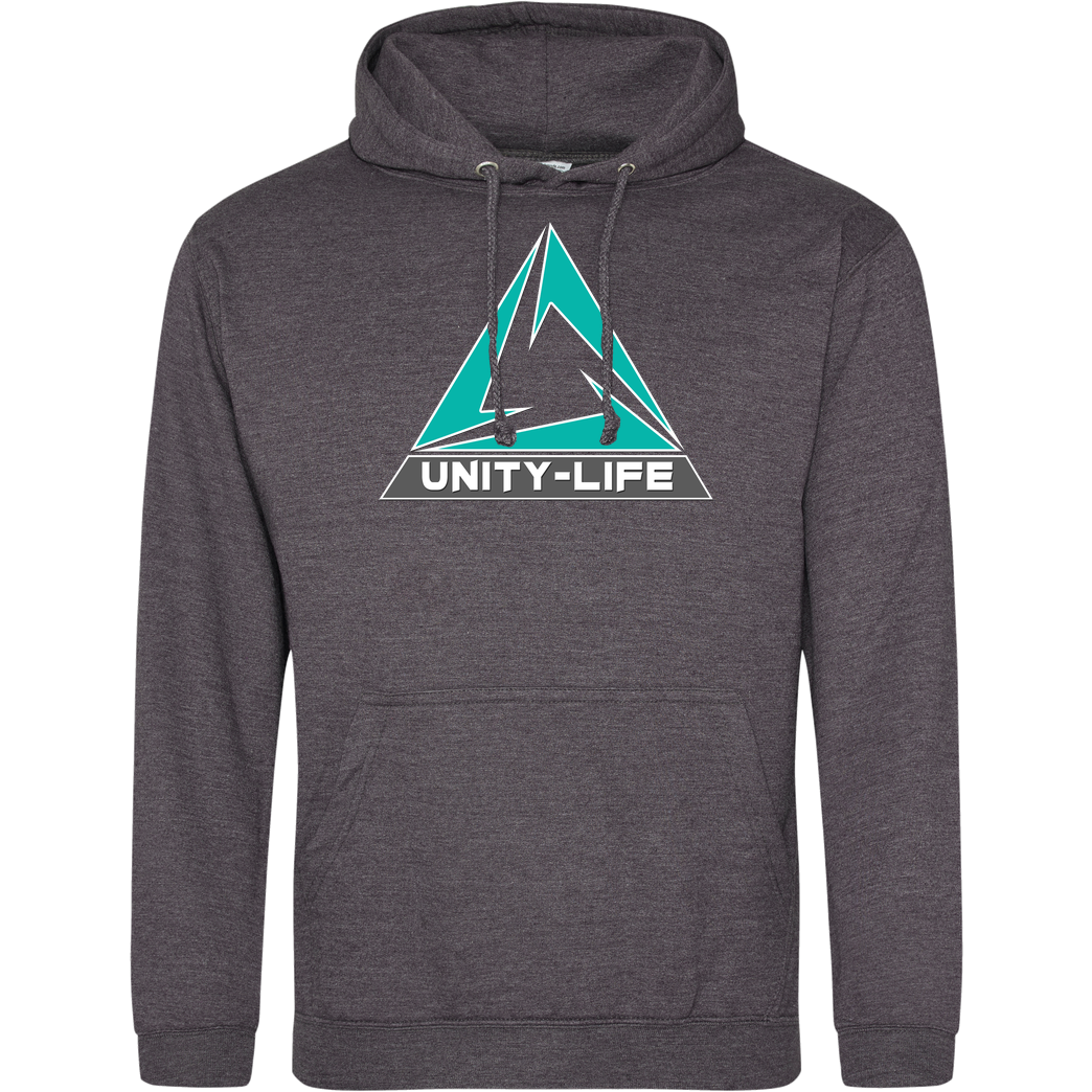 ScriptOase Unity-Life - Logo green Sweatshirt JH Hoodie - Dark heather grey