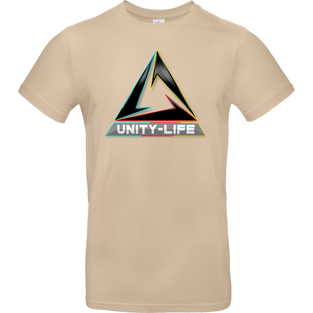 ScriptOase Unity-Life - Logo tricolor T-Shirt B&C EXACT 190 - Sand