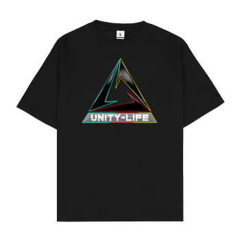 Unity-Life - Logo tricolor Oversize T-Shirt - Schwarz