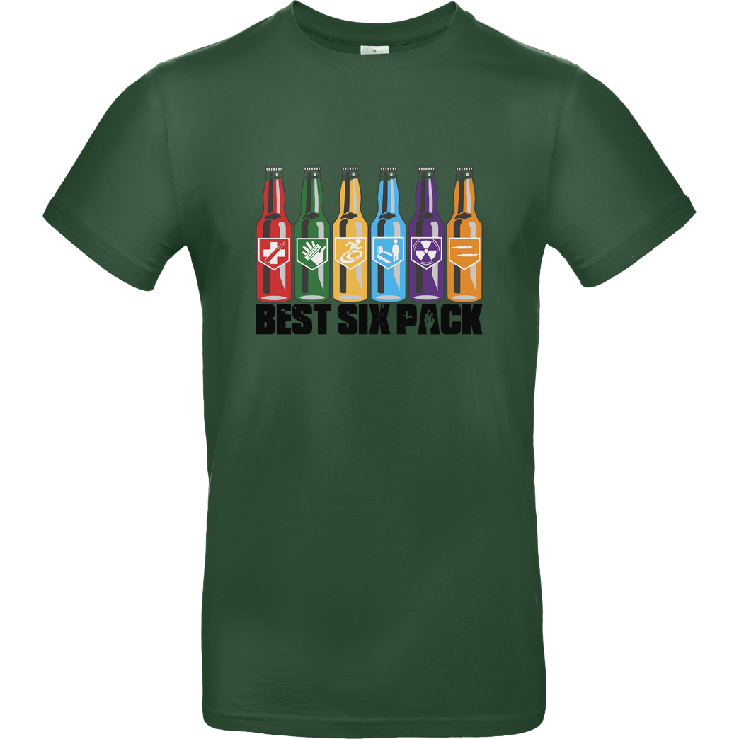 veKtik veKtik - Best Six Pack T-Shirt B&C EXACT 190 - Flaschengrün