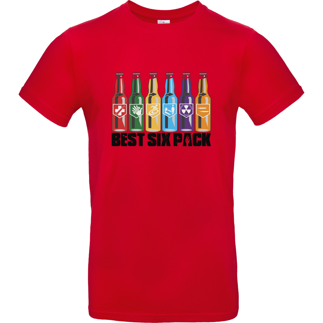 veKtik veKtik - Best Six Pack T-Shirt B&C EXACT 190 - Rot