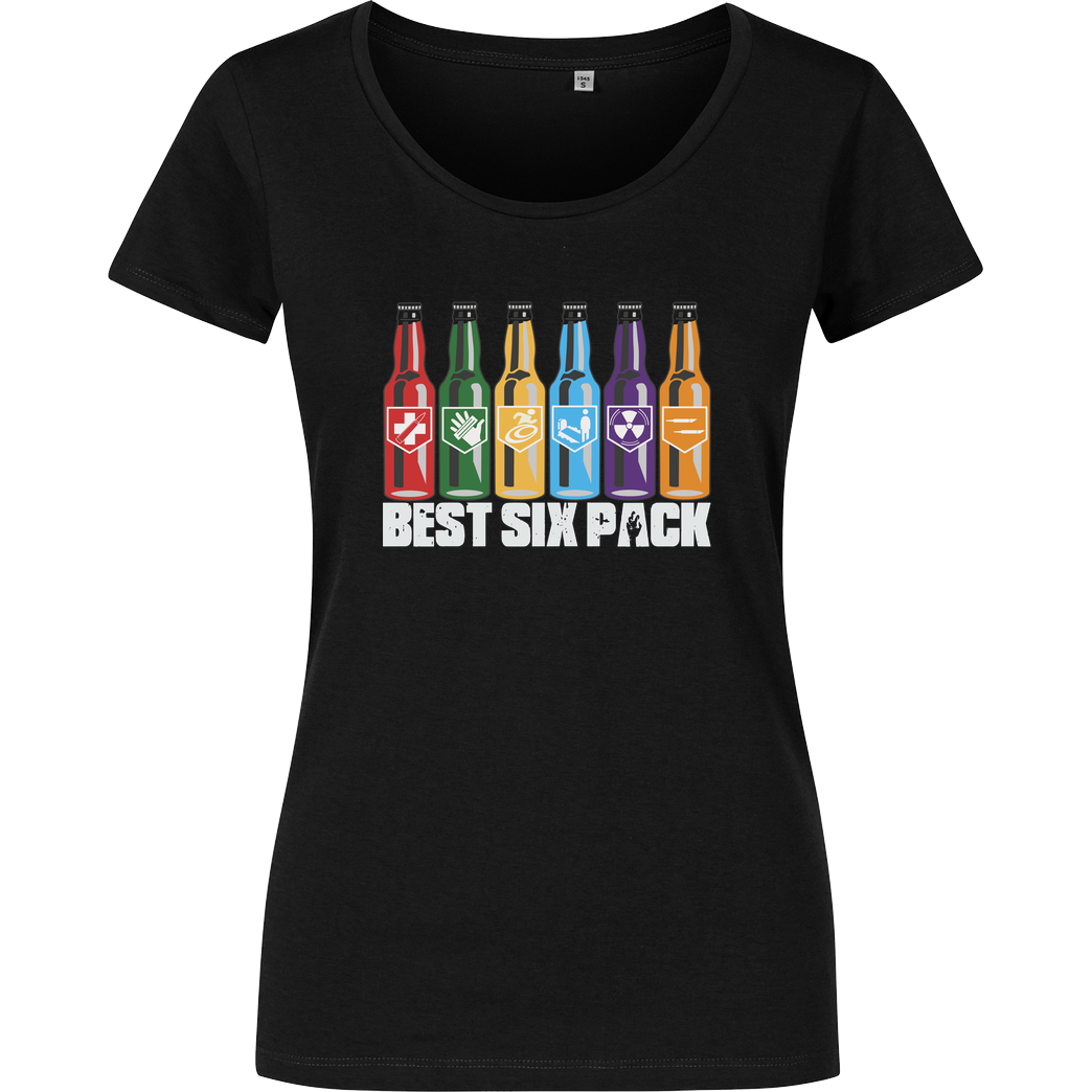 veKtik veKtik - Best Six Pack T-Shirt Damenshirt schwarz
