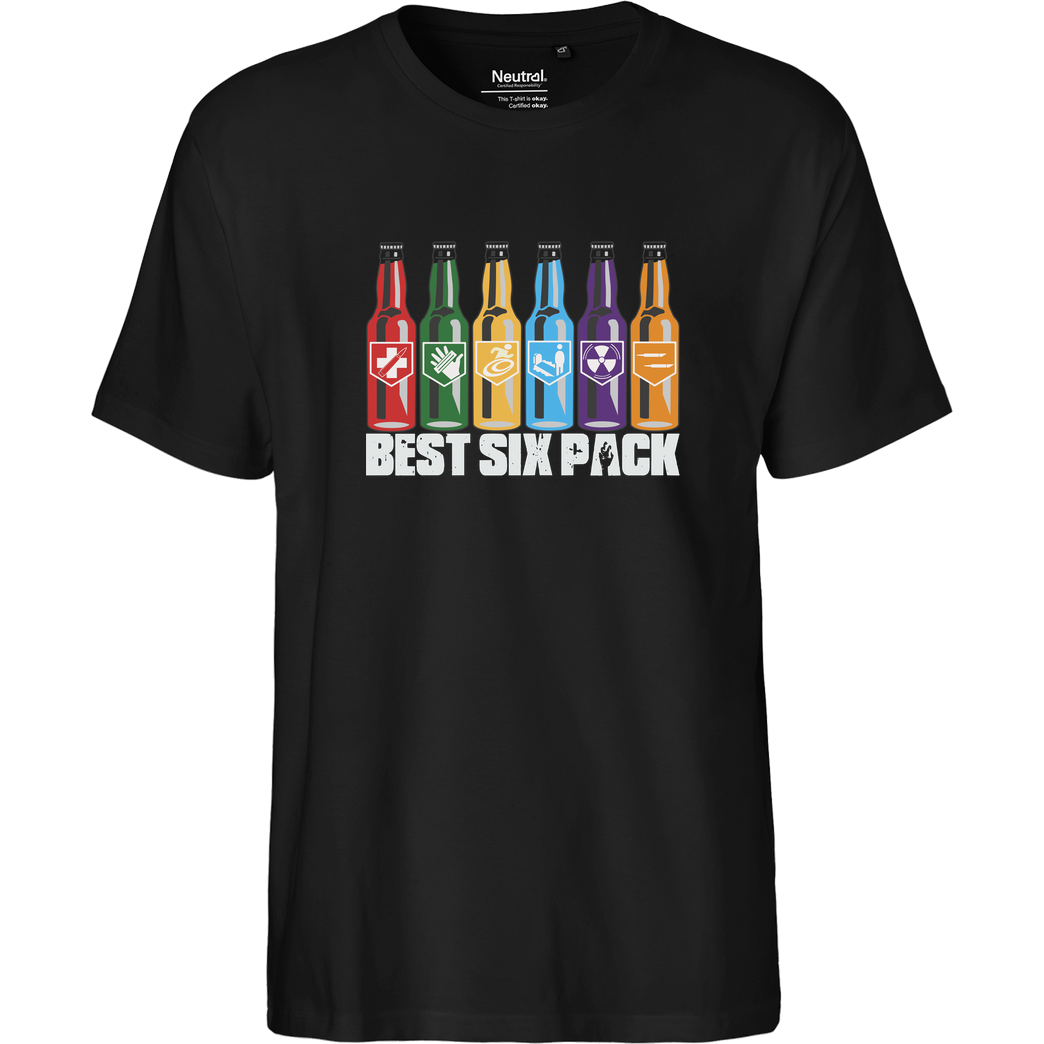 veKtik veKtik - Best Six Pack T-Shirt Fairtrade T-Shirt - schwarz