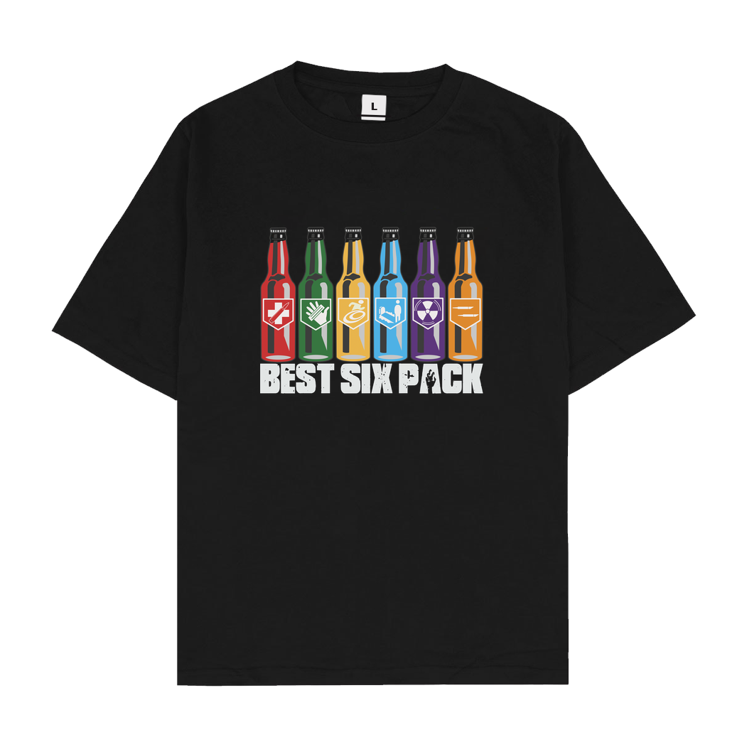 veKtik veKtik - Best Six Pack T-Shirt Oversize T-Shirt - Schwarz