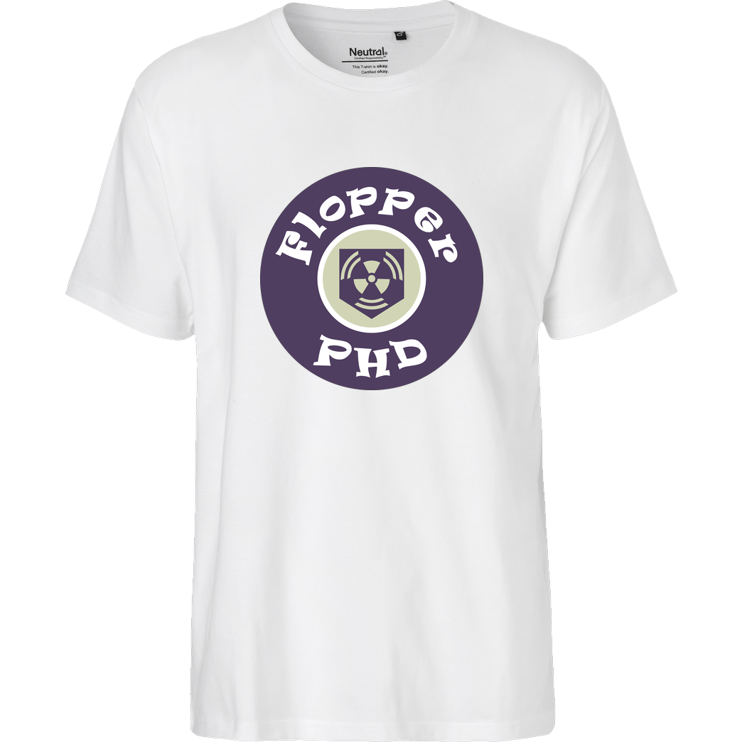veKtik veKtik - Flopper PHD T-Shirt Fairtrade T-Shirt - weiß