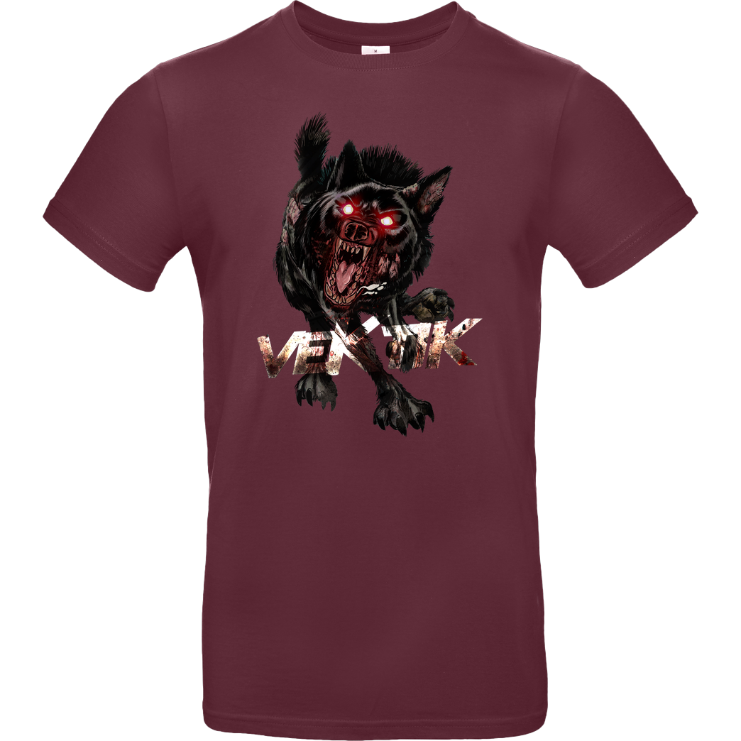 veKtik veKtik - Hellhound T-Shirt B&C EXACT 190 - Bordeaux