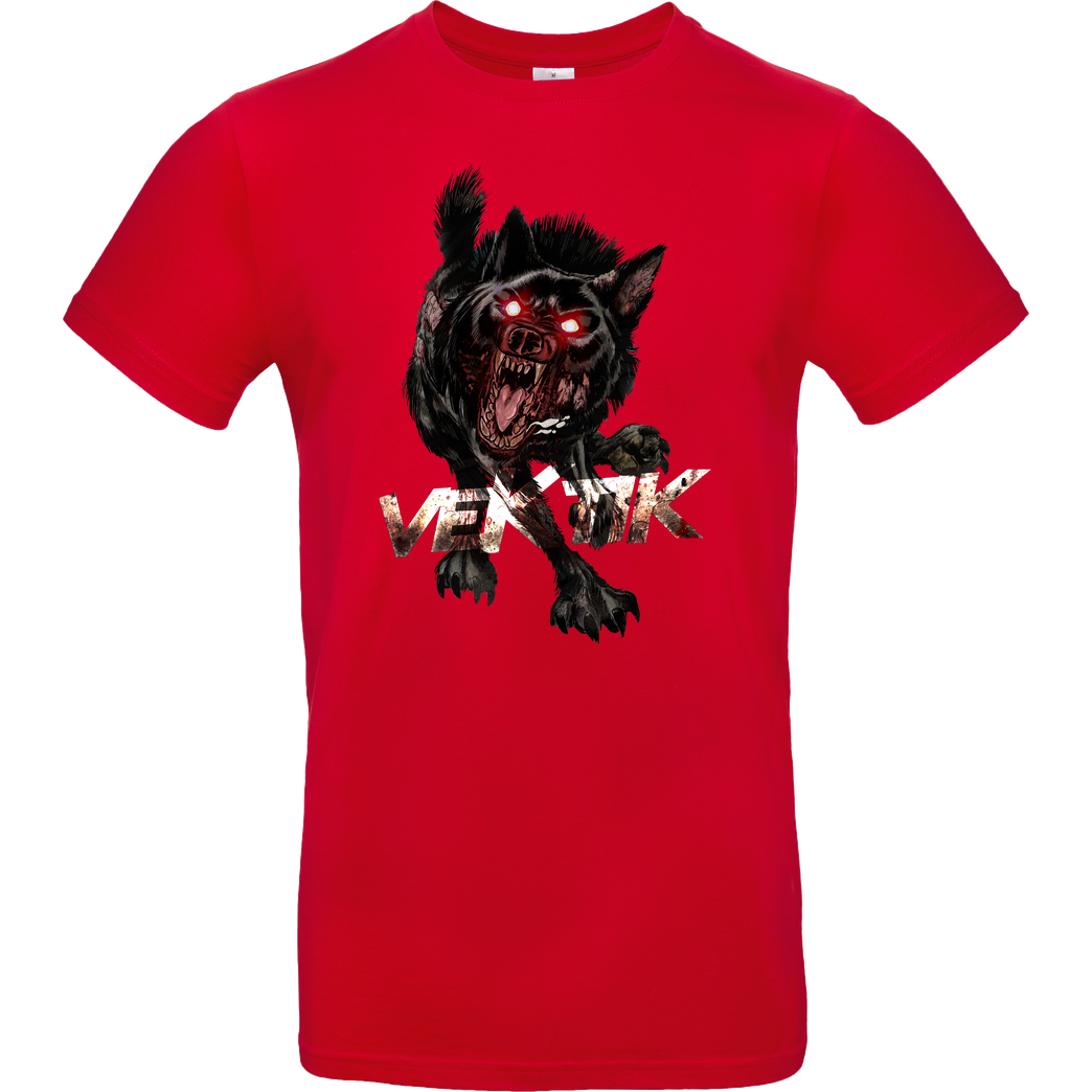 veKtik veKtik - Hellhound T-Shirt B&C EXACT 190 - Rot