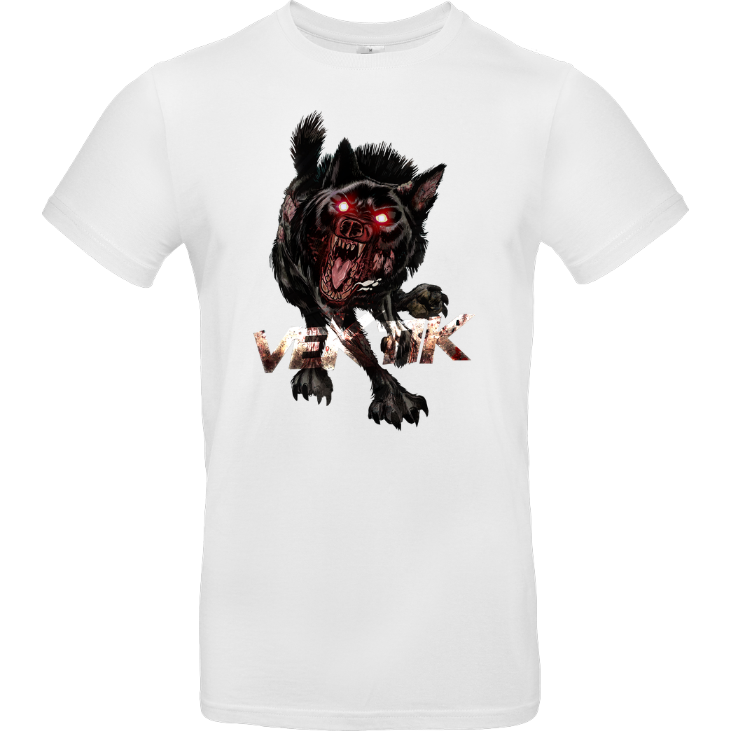 veKtik veKtik - Hellhound T-Shirt B&C EXACT 190 - Weiß