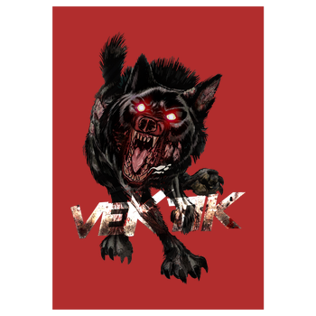 veKtik - Hellhound Kunstdruck rot