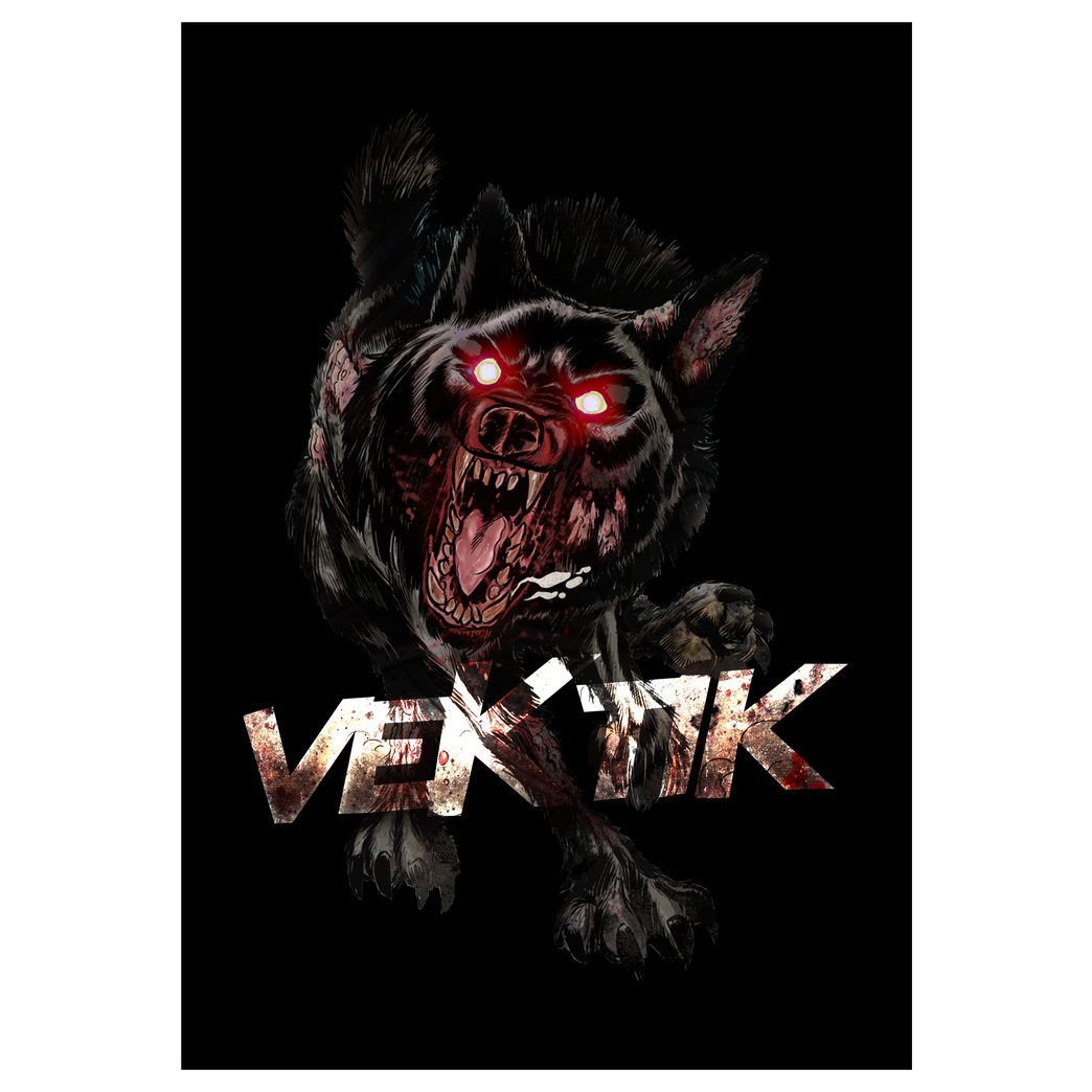 veKtik veKtik - Hellhound Druck Kunstdruck schwarz