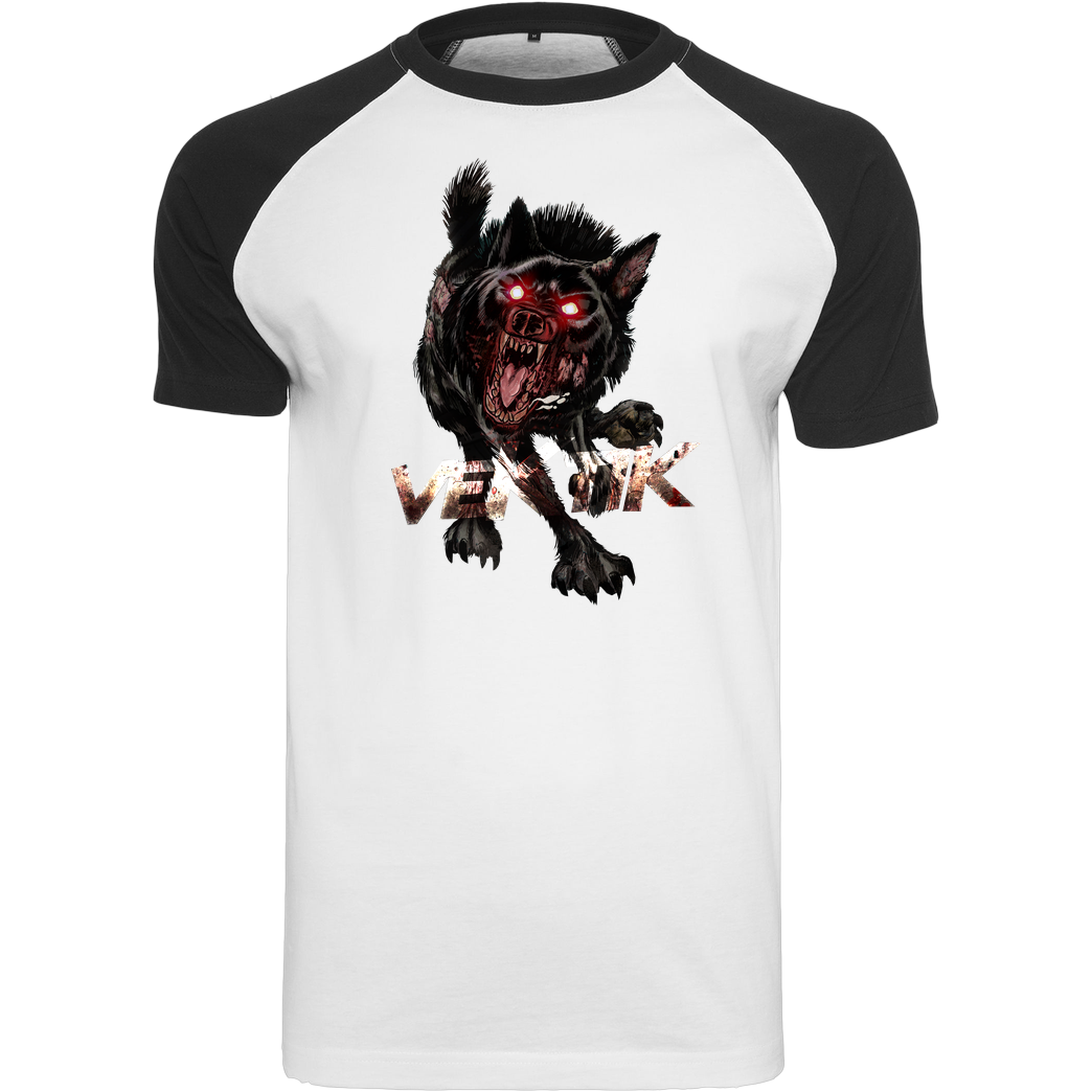 veKtik veKtik - Hellhound T-Shirt Raglan-Shirt weiß