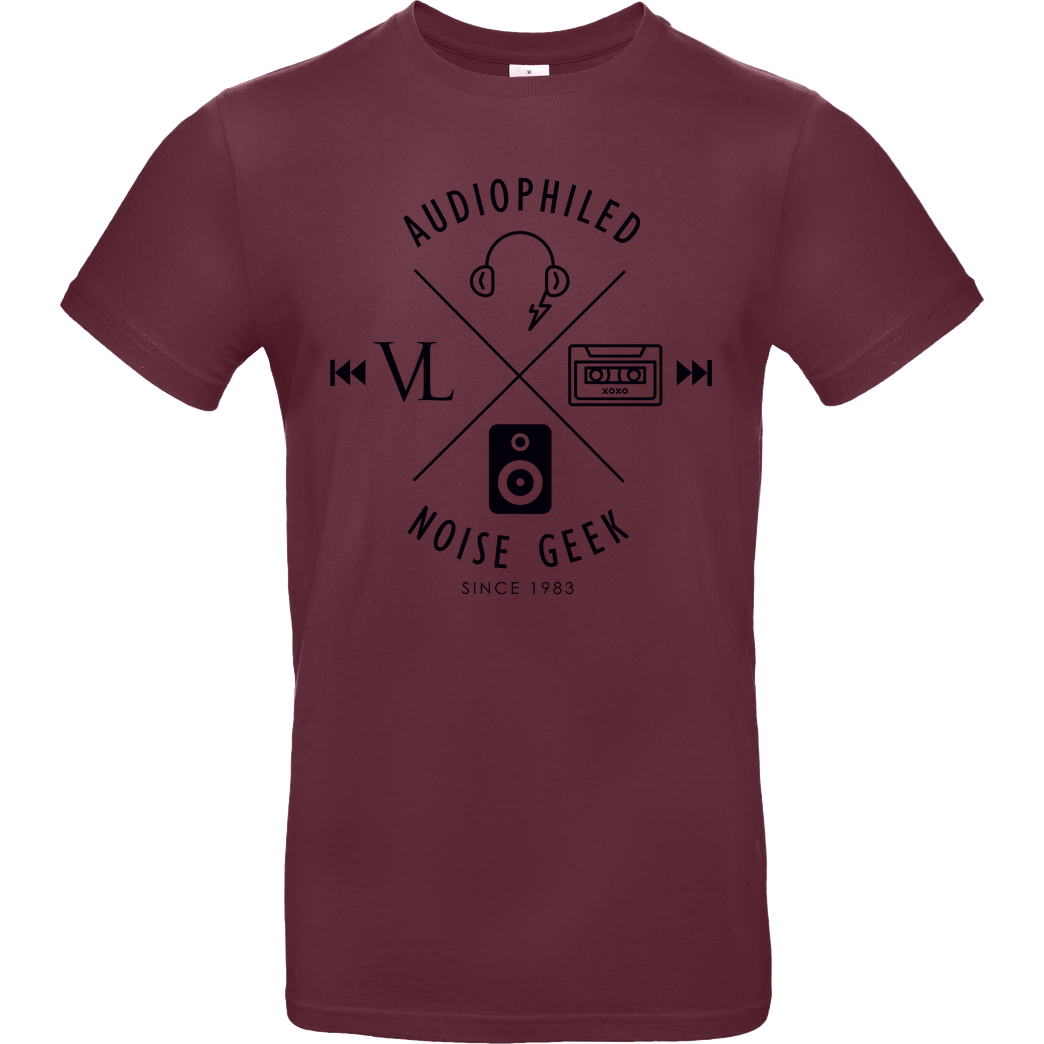 Vincent Lee Vincent Lee Music - Audiophiled T-Shirt B&C EXACT 190 - Bordeaux
