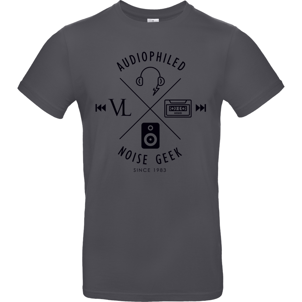 Vincent Lee Vincent Lee Music - Audiophiled T-Shirt B&C EXACT 190 - Dark Grey