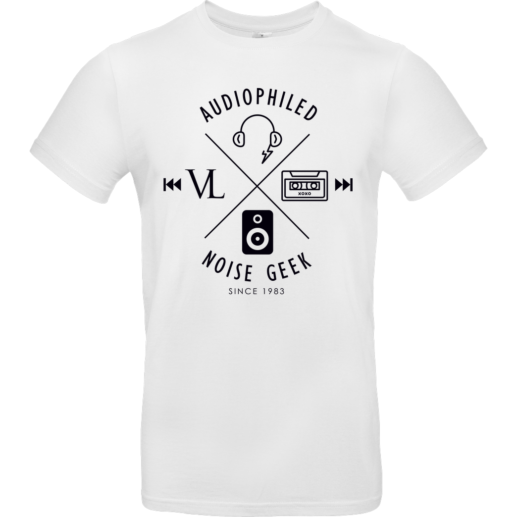Vincent Lee Vincent Lee Music - Audiophiled T-Shirt B&C EXACT 190 - Weiß