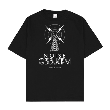 Vincent Lee Music - NOISEG33K weiss Oversize T-Shirt - Schwarz