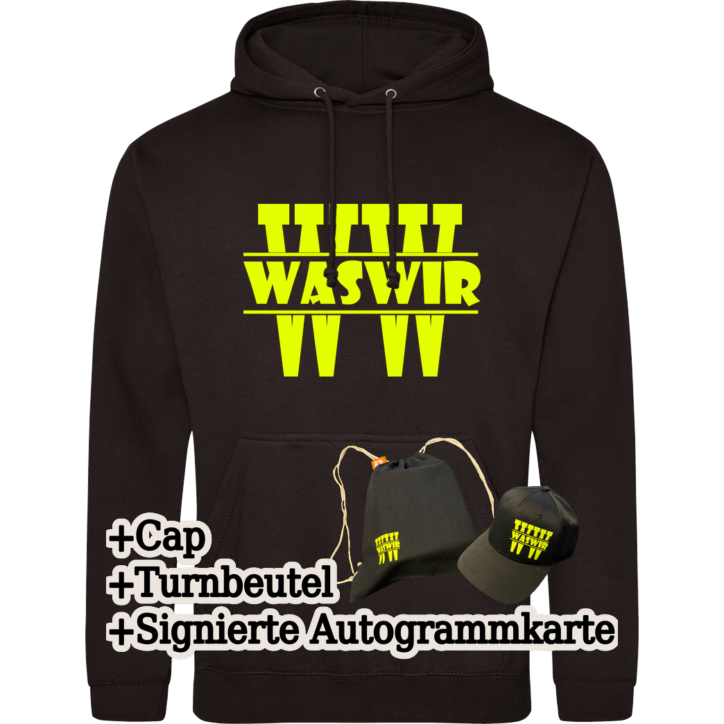 WASWIR WASWIR - Bundle - Logo Neongelb Sweatshirt JH Hoodie - Schwarz