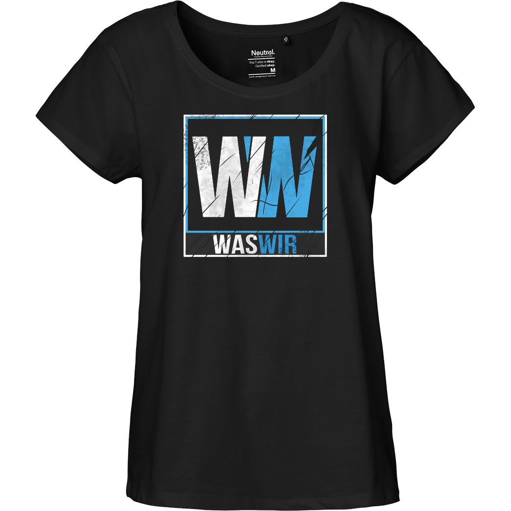 WASWIR WASWIR - Logo T-Shirt Fairtrade Loose Fit Girlie - schwarz