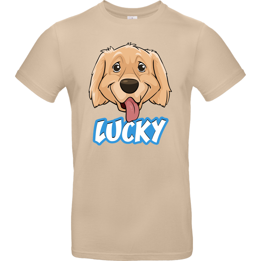 WASWIR WASWIR - Lucky Schriftzug T-Shirt B&C EXACT 190 - Sand