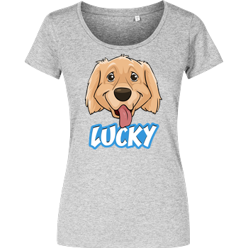 WASWIR - Lucky Schriftzug Damenshirt heather grey