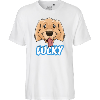 WASWIR - Lucky Schriftzug Fairtrade T-Shirt - weiß